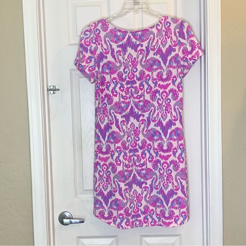 Lilly Pulitzer Tammy Dress Amethyst Beach Bathers Flamingo Size Medium - Picture 9 of 9
